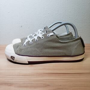 Keen Women's Size 9.5 Lace Up Canvas Sneakers Green Gray Granola Girl Gorpcore